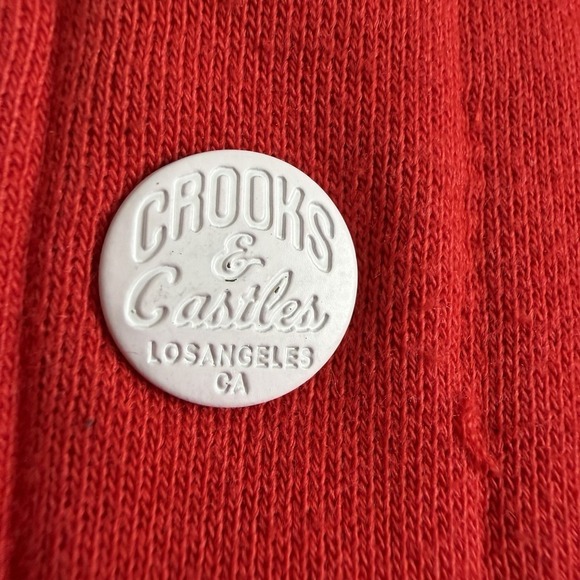 Crooks & Castles Red Varsity Jacket "The Ruling Elite" Pharaoh Graphic Men's M - Picture 3 of 13